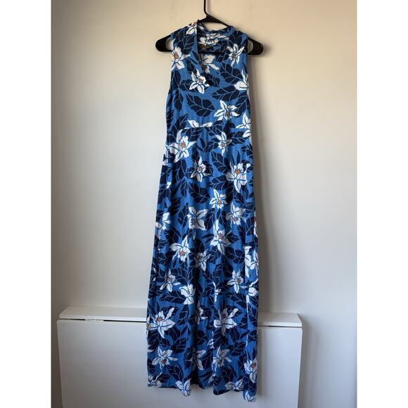 Tommy Bahama Dresses & Skirts - Tommy Bahama Dress Womens S Small Floral Remi Retro Linen Halter Maxi Tall